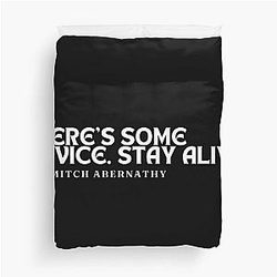 Here's Some Advice. Stay Alive. Haymitch Abernathy Quotes Duvet Cover