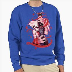 Angel Dust and Valentino Addicted Hazbin Hotel Pullover Sweatshirt