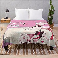 Angel Dust Pet Skyness Hazbin Hotel Throw Blanket
