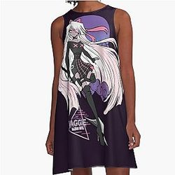 Hazbin Hotel Vaggie Goth A-Line Dress