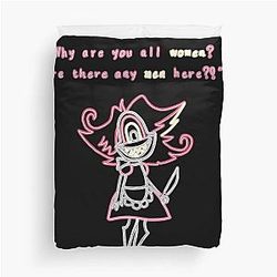 Neon Nifty Hazbin Hotel Duvet Cover