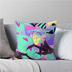Hazbin Hotel Valentino Coloring Throw Pillow