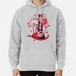 Angel Dust and Valentino Addicted Hazbin Hotel Pullover Hoodie