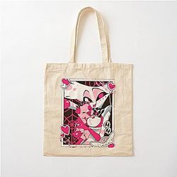 Angel Dust and Fat Nugget Selfie Hazbin Hotel Cotton Tote Bag
