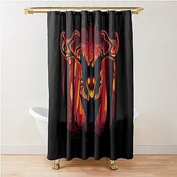 Alastor Deer Demon Hazbin Hotel Shower Curtain