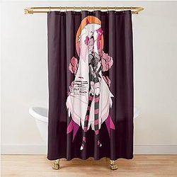 Hazbin Hotel Vaggie Happy Shower Curtain