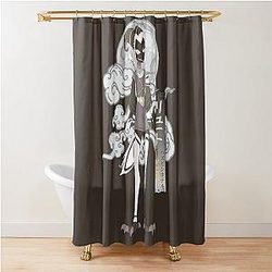 Lute Masked Hazbin Hotel Shower Curtain