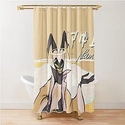 Adam Angel Skies - Hazbin Hotel Shower Curtain
