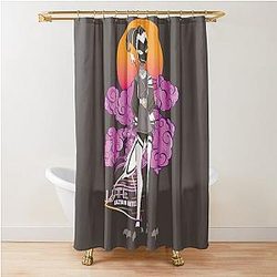Hazbin Hotel Lute Masked Shower Curtain