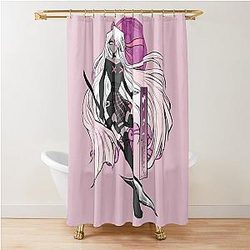 Vaggie Goth Hazbin Hotel Shower Curtain