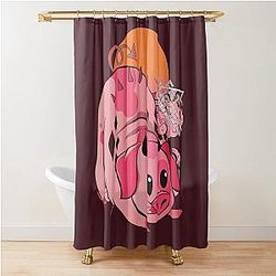 Hazbin Hotel Fat Nuggets Shower Curtain