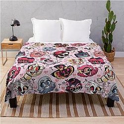 Hazbin Hotel Chibi Style Throw Blanket