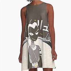 Lute Masked Skyness Hazbin Hotel A-Line Dress