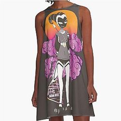 Hazbin Hotel Lute Masked A-Line Dress