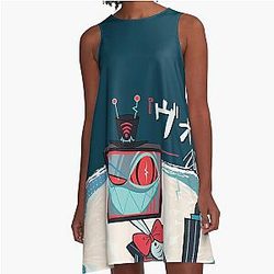Vox Current Skyness Hazbin Hotel A-Line Dress