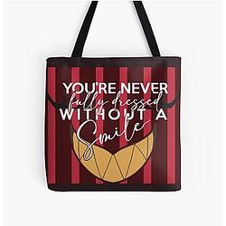 Hazbin Hotel Alastor You're Never Fully Dressed Smile All Over Print Tote Bag