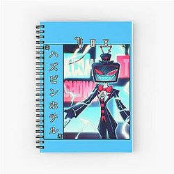 Vox Inspired Hazbin Hotel Fan Art Digital Retro Aesthetic Spiral Notebook
