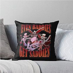 Lucifer Even baddies get hurt - Hazbin Hotel Throw Pillow