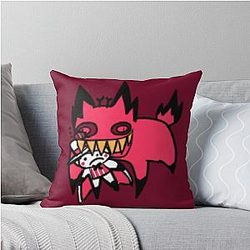 Cursed Cat Alastor Hazbin Hotel Throw Pillow