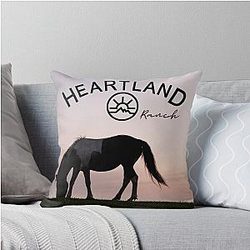 Heartland Ranch Horse Throw Pillow