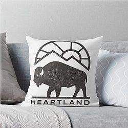 Heartland Ranch US Classic T-Shirt Throw Pillow