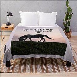 Heartland Ranch Horse Throw Blanket