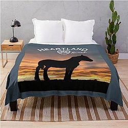 Heartland Ranch Horse Throw Blanket