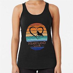 Heartland Ranch 
glitter Heartland 
sunset Heartland 
heartland 
heart Racerback Tank Top