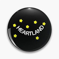 Heartland and Stars Pin