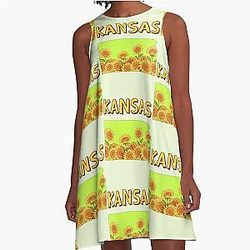 Kansas Sunflowers A-Line Dress The Heart of the Heartland