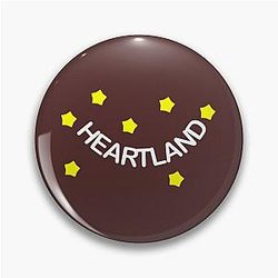 Heartland & Stars Brown Pin