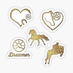 Gold Heartland Sticker