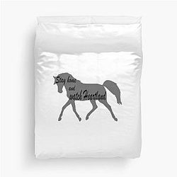 Stay home and watch Heartland duvet cover