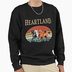 Heartland Ranch sunset vintage horse lovers pullover sweatshirt