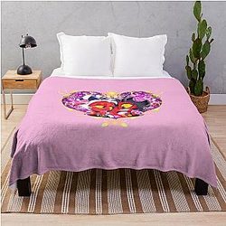 Helluva Boss: Moxxie and Millie Heart Frame Throw Blanket