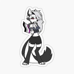 Loona Helluva Boss with Ace Flag Sticker