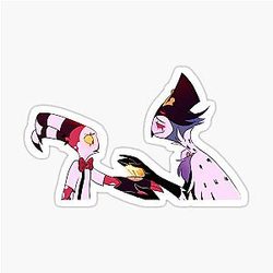 Helluva Boss Stolitz Blitz and Stolas Full Moon Sticker