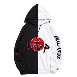 Unisex Hazbin Hotel Cosplay Color Matching Hoodie Jacket (Black-2, Medium)