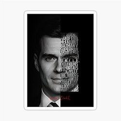 Henry Cavill Minimalist Monochrome Actor Art Sticker