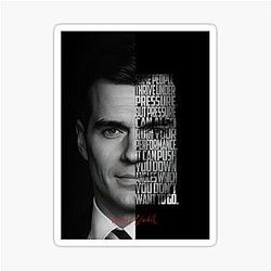 Henry Cavill Minimalist Monochrome Actor Art Sticker