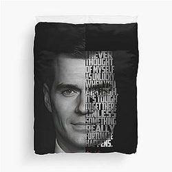 Henry Cavill Minimalist Monochrome Actor Art Duvet Cover