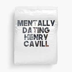 Mentally Dating Henry Cavill Duvet Cover 

(I made this change: "Duvet" was followed by "Cover" so "Duvet Cover" was condensed to "Duvet", then changed back to "Cover" as it is a required component of the title) 

Mentally Dating Henry Cavill Cover