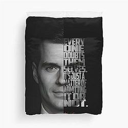 Henry Cavill Minimalist Monochrome Actor Art Duvet Cover