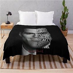 Henry Cavill Portrait Minimalist Actor Art Throw Blanket