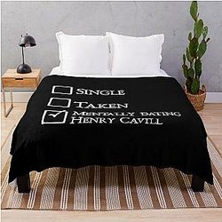 Mentally dating Henry Cavill throw blanket