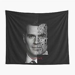 Henry Cavill Minimalist Monochrome Actor Art Tapestry