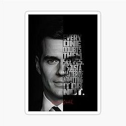 Henry Cavill Minimalist Monochrome Actor Art Sticker