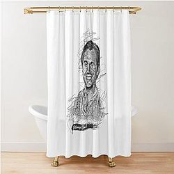 Henry Cavill Abstract Sketch Art, Henry Cavill Fan Art Shower Curtain
