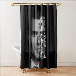Henry Cavill Minimalist Monochrome Actor Art Shower Curtain