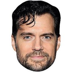 Henry Cavill Black Hair Celebrity Mask Flat Card Face Fancy Dress Mask